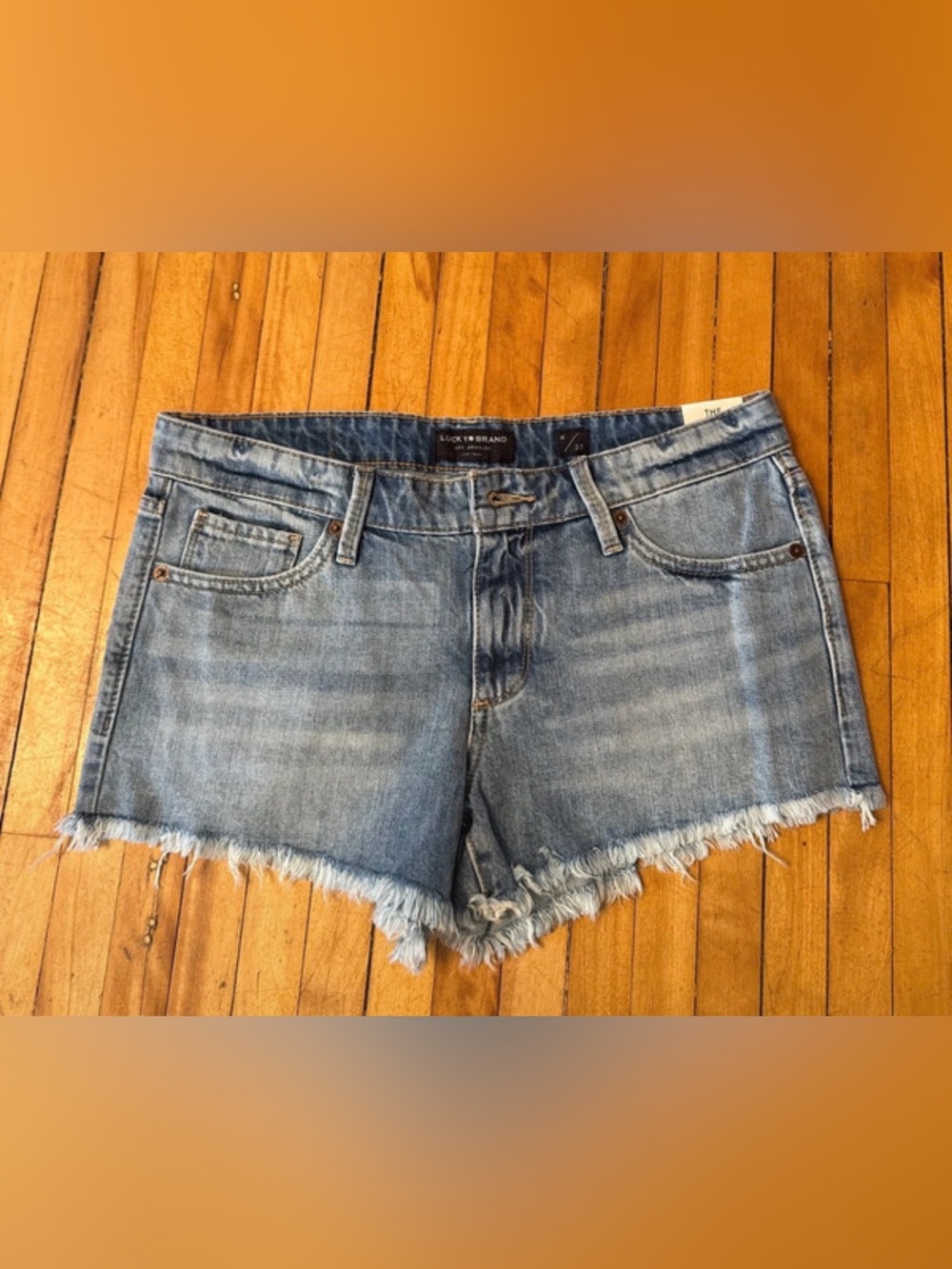 Lucky Brand Light Blue Frayed Denim Shorts